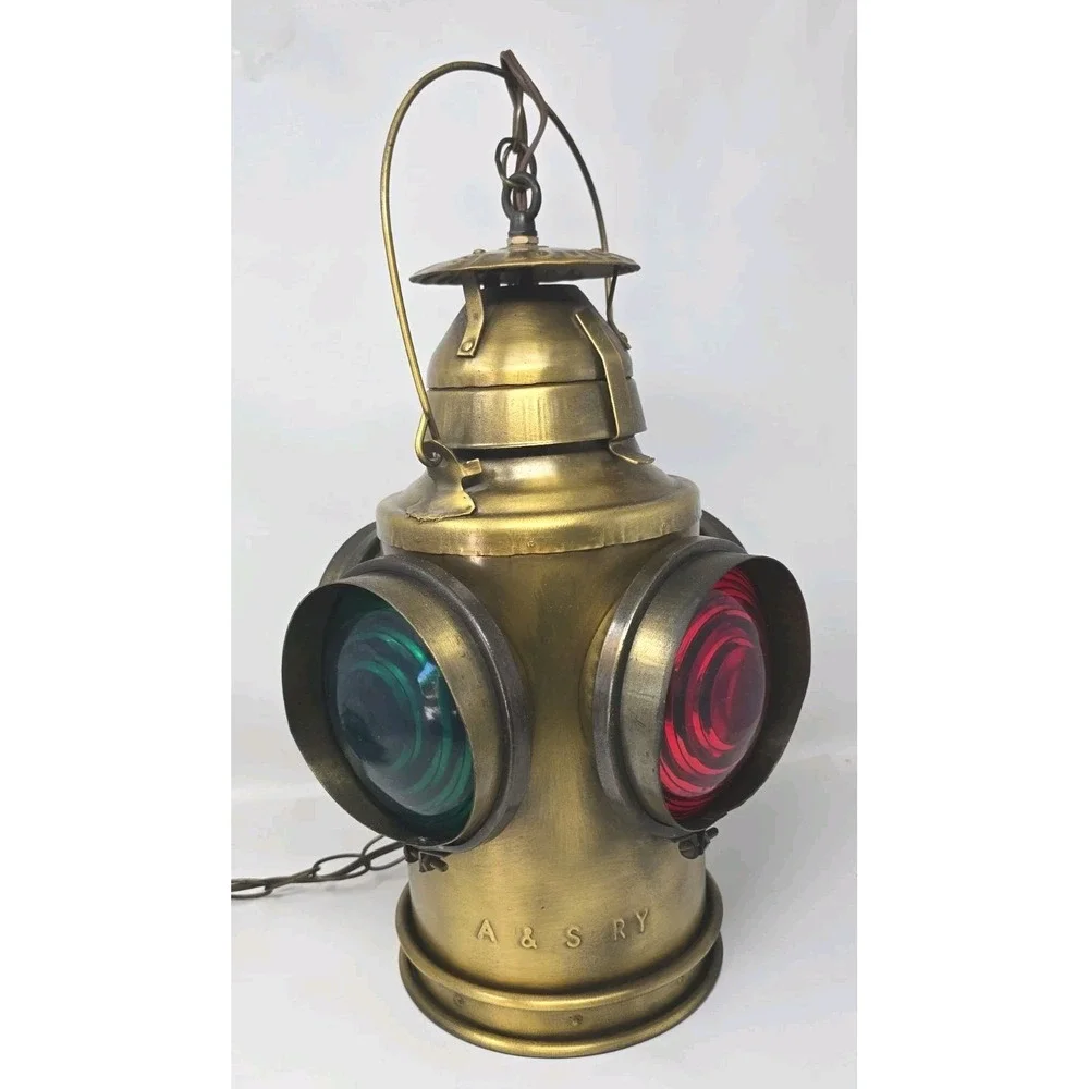 Handlan St Louis USA Alton & Southern Railroad Signal Lantern Light Antique VSD